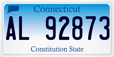 CT license plate AL92873