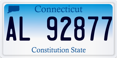 CT license plate AL92877
