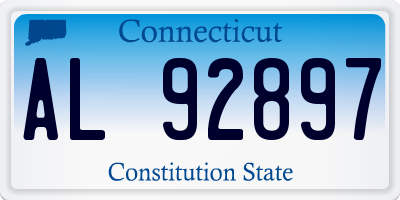 CT license plate AL92897