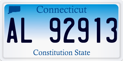 CT license plate AL92913