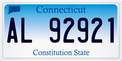 CT license plate AL92921
