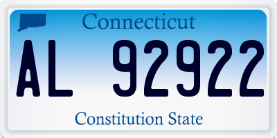 CT license plate AL92922