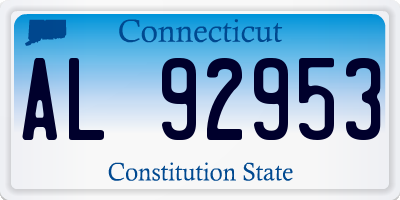 CT license plate AL92953