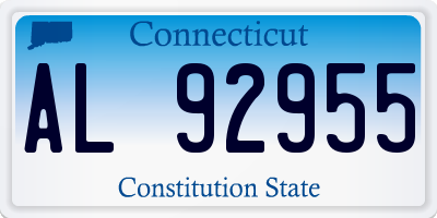 CT license plate AL92955