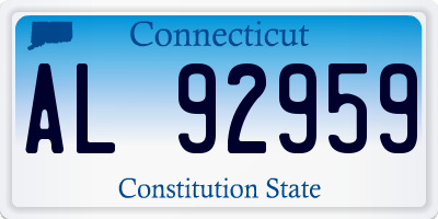 CT license plate AL92959