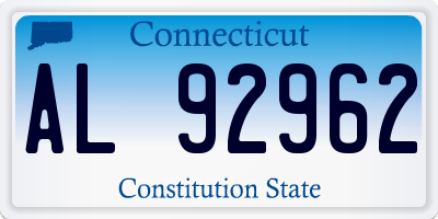 CT license plate AL92962