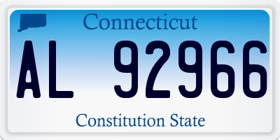 CT license plate AL92966