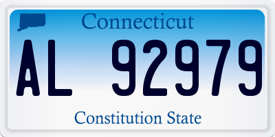 CT license plate AL92979