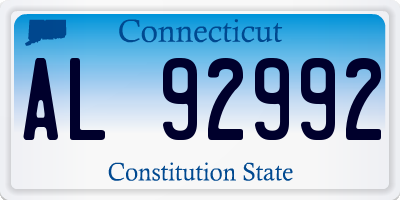 CT license plate AL92992