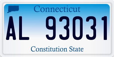 CT license plate AL93031
