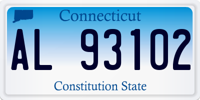 CT license plate AL93102