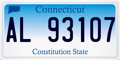 CT license plate AL93107