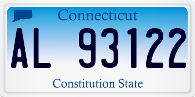 CT license plate AL93122
