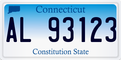 CT license plate AL93123