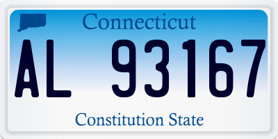 CT license plate AL93167