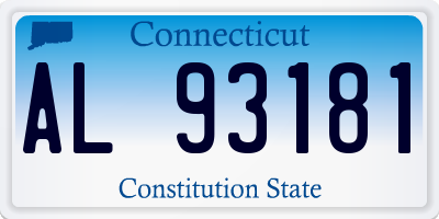 CT license plate AL93181