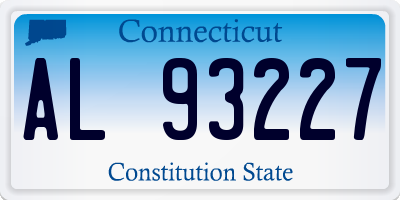 CT license plate AL93227
