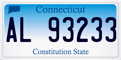 CT license plate AL93233