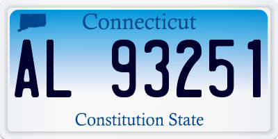 CT license plate AL93251