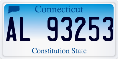 CT license plate AL93253