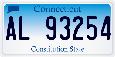 CT license plate AL93254