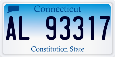 CT license plate AL93317