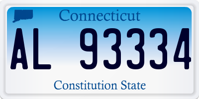CT license plate AL93334