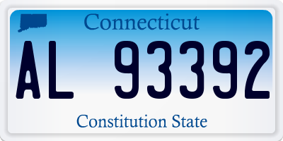 CT license plate AL93392
