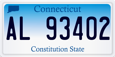 CT license plate AL93402
