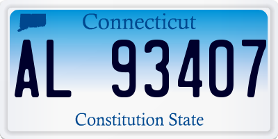 CT license plate AL93407