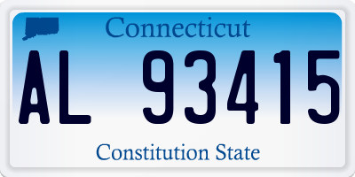 CT license plate AL93415