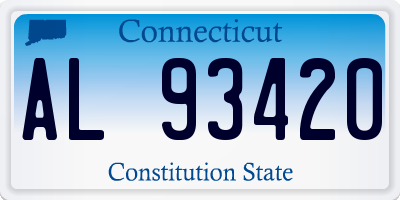 CT license plate AL93420