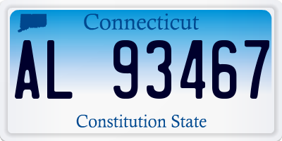 CT license plate AL93467