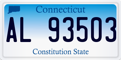 CT license plate AL93503