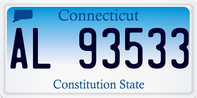 CT license plate AL93533