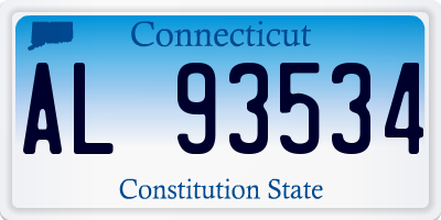 CT license plate AL93534