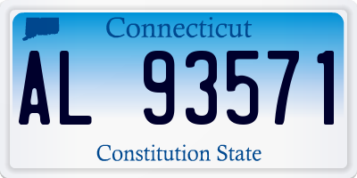 CT license plate AL93571