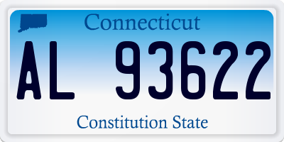 CT license plate AL93622