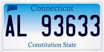 CT license plate AL93633