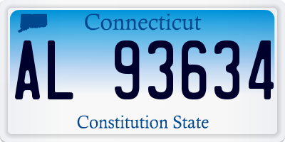 CT license plate AL93634