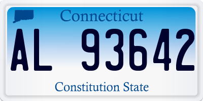 CT license plate AL93642