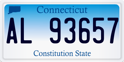 CT license plate AL93657