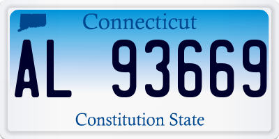 CT license plate AL93669