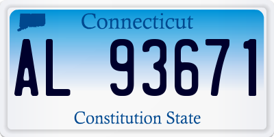 CT license plate AL93671