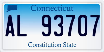 CT license plate AL93707