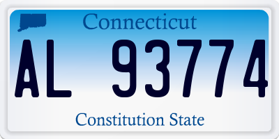 CT license plate AL93774