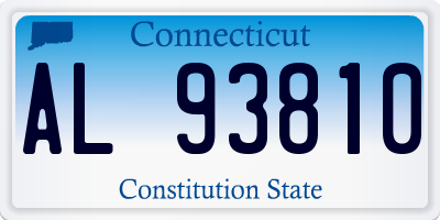 CT license plate AL93810