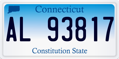 CT license plate AL93817