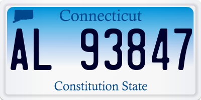CT license plate AL93847