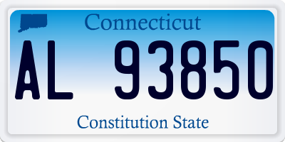 CT license plate AL93850